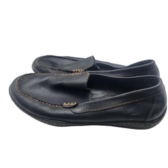 BORN Shoes Men Size 9 Black Harmon Loafers Pebbled Leather Driving Moc Comfort - Picture 5 of 10